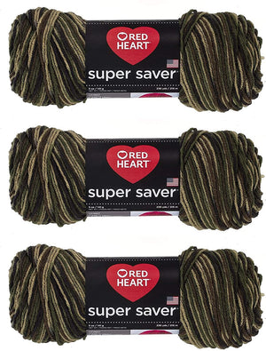 Red Heart Super Saver Yarn (3-Pack) Camouflage E300-971