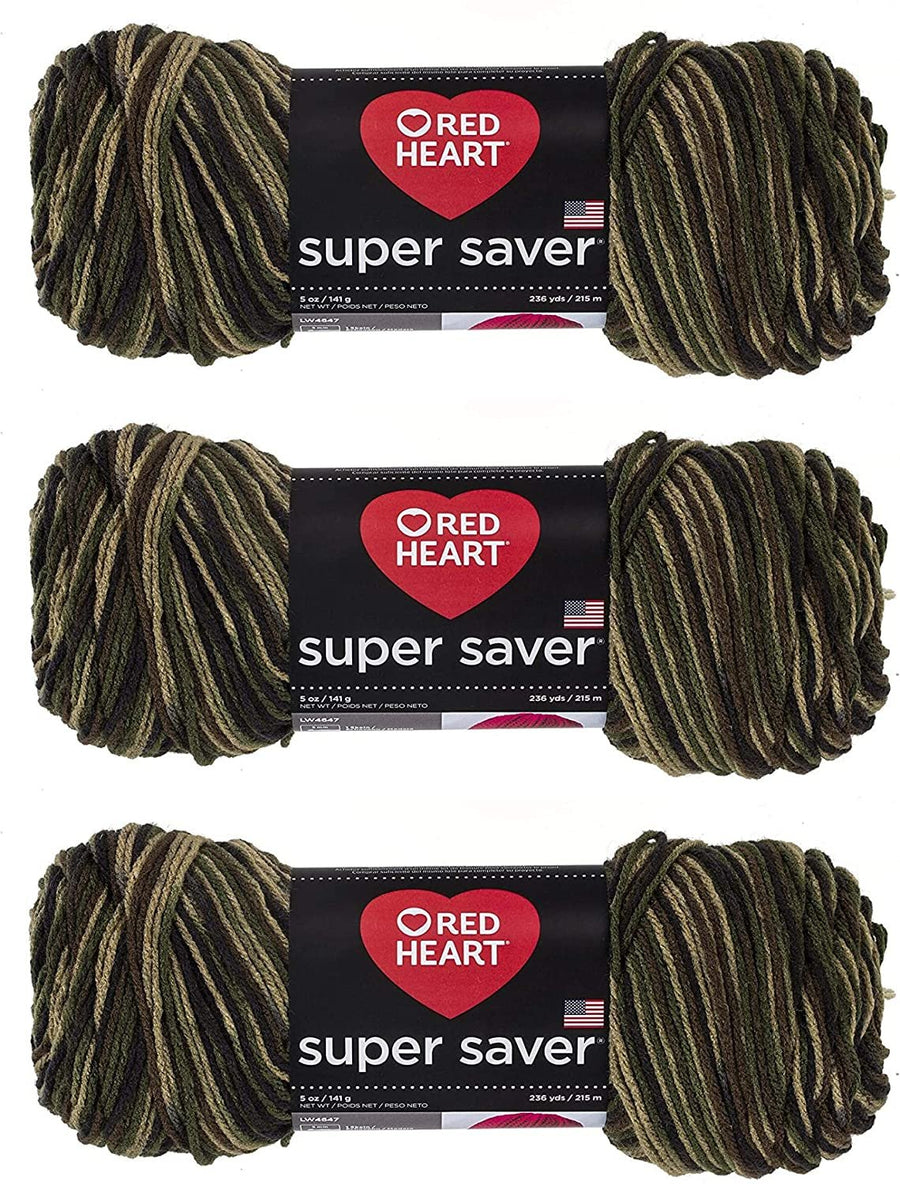 Red Heart Super Saver Yarn (3-Pack) Camouflage E300-971