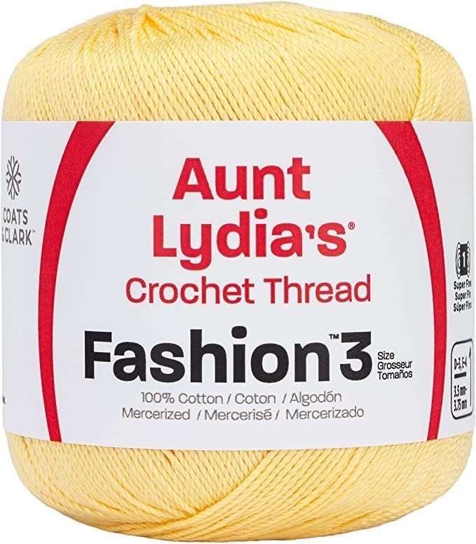 Aunt Lydia Fashion Maize Crochet - 3 Pack of 150y/137m - Cotton - Gauge 3 - Crochet