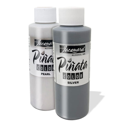 Jacquard Pinata Blanco and Mantilla Black Bundle - Black and White Colors (4-Ounce Bottles), 3 Pixiss 20ml Needle Tip Applicator and Refill Bottles and 1.5 inch Funnel Bundle for Yupo and Resin