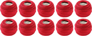 DMC 116 8-321 Pearl Cotton Thread Balls, Red, Size 8