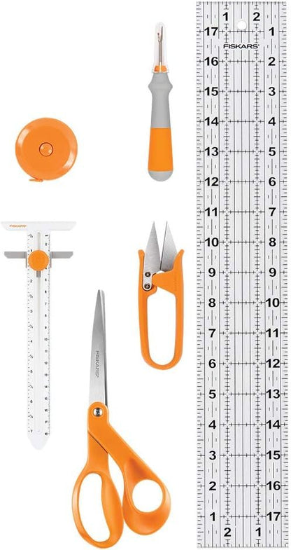 Fiskars Sewing Essentials Set (6pc), Orange 6 Count