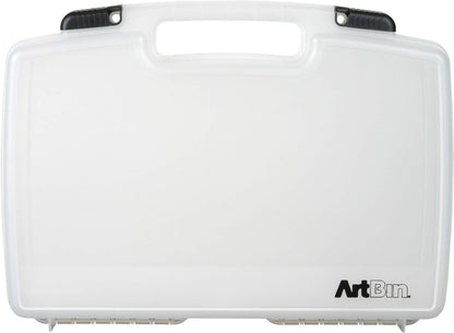 ArtBin 8017AB 17 inch Quick View Carrying Case, Portable Art & Craft Organizer with Handle, [1] Plastic Storage Case, Translucent