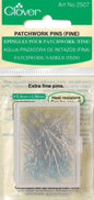 Clover Q2507 Patchwork Pins-Fine, 100 Per Pack