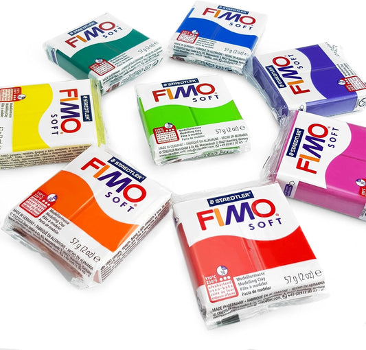FIMO Soft Polymer Oven Modelling Clay - 57g - Set of 8 - Rainbow Colours