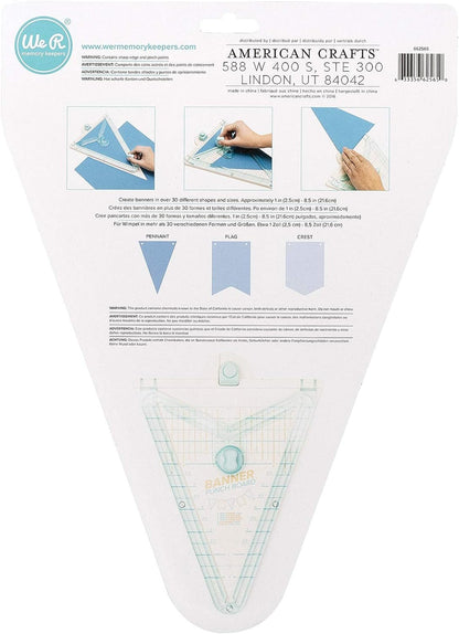 We R Memory Keepers Banner Punch Board, Craft Supplies Paper Punches for Crafting Paper Punches Paper Punches for Cardmaking Paper Puncher Shapes Banner Hole Punch Banner Card Punch