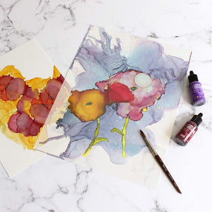 Translucent White Alcohol Ink Paper (25 Sheets) - Semi Transparent - Pixiss Heavy Weight Translucent Paper for Alcohol Ink & Watercolor, Synthetic Paper A4 8x12 Inches (210x297mm), 153gsm