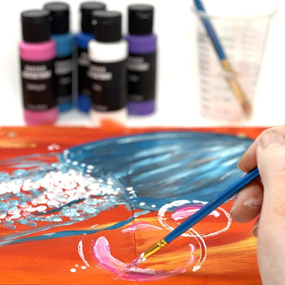 Pixiss Acrylic Paints Set of 16 Vibrant Colors