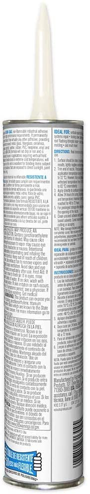 E6100 252041 Medium Viscosity Pro-Grade Adhesive Cartridge 10.2 fl oz Gray