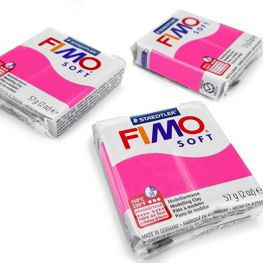 FIMO Soft Polymer Oven Modelling Clay - Most Popular Colours - 57g - Set of 3 - Black