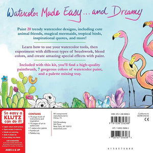 Klutz Watercolor Dreams Craft Kit, 11 Piece Set, Multicolor