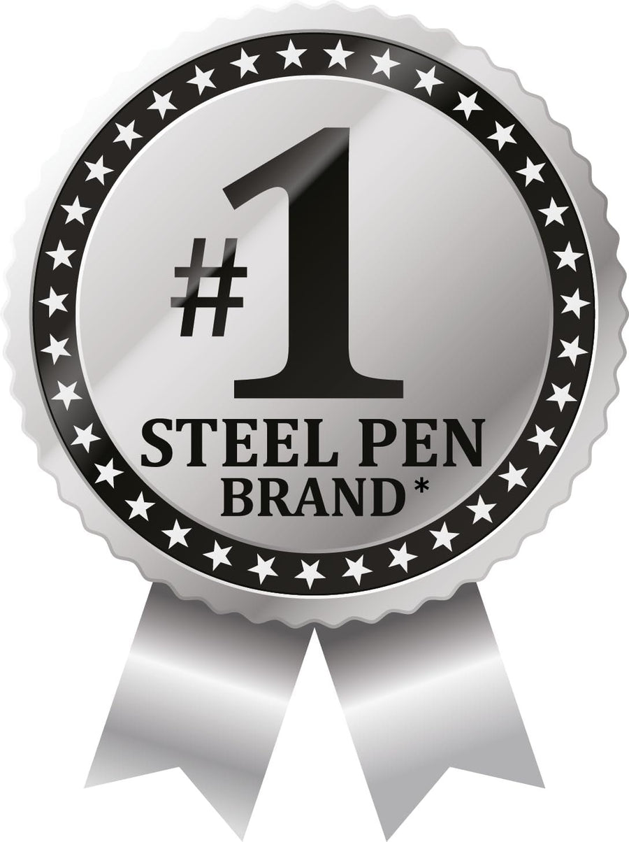 Zebra Pen F-301 Retractable Ballpoint Pen, Stainless Steel Barrel, Bold Point, 1.6mm, Black Ink, 2-Pack