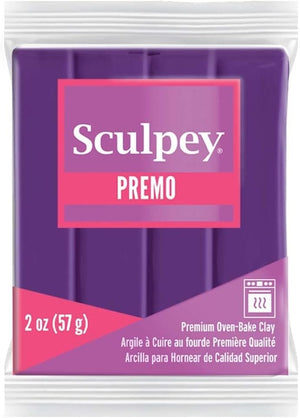 Sculpey Premo™ Polymer Oven-Bake Clay, Purple, Non Toxic, 2 oz. bar, Great for jewelry making, holiday, DIY, mixed media and home décor projects. Premium clay perfect for clayers and artists.