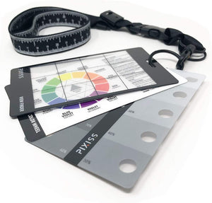 (9 Pack) Grey Scale Value Finder, Color Wheel, Artists View Catcher Finder Viewfinder on Lanyard with Measuring Tape Tools for Artists Drawing - Made in The USA