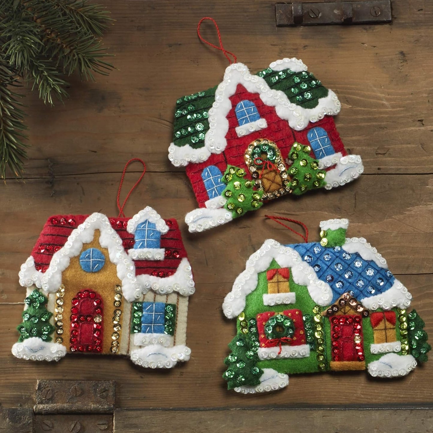 Bucilla Christmas Village Felt Applique Kit