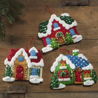 Bucilla Christmas Village Felt Applique Kit