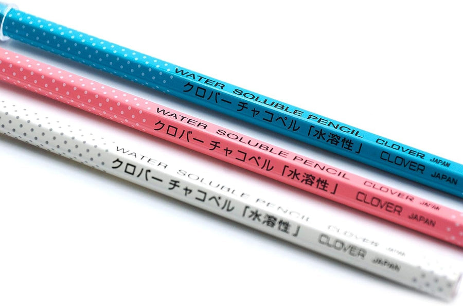 Clover Water Soluble Pencil-White, Pink & Blue