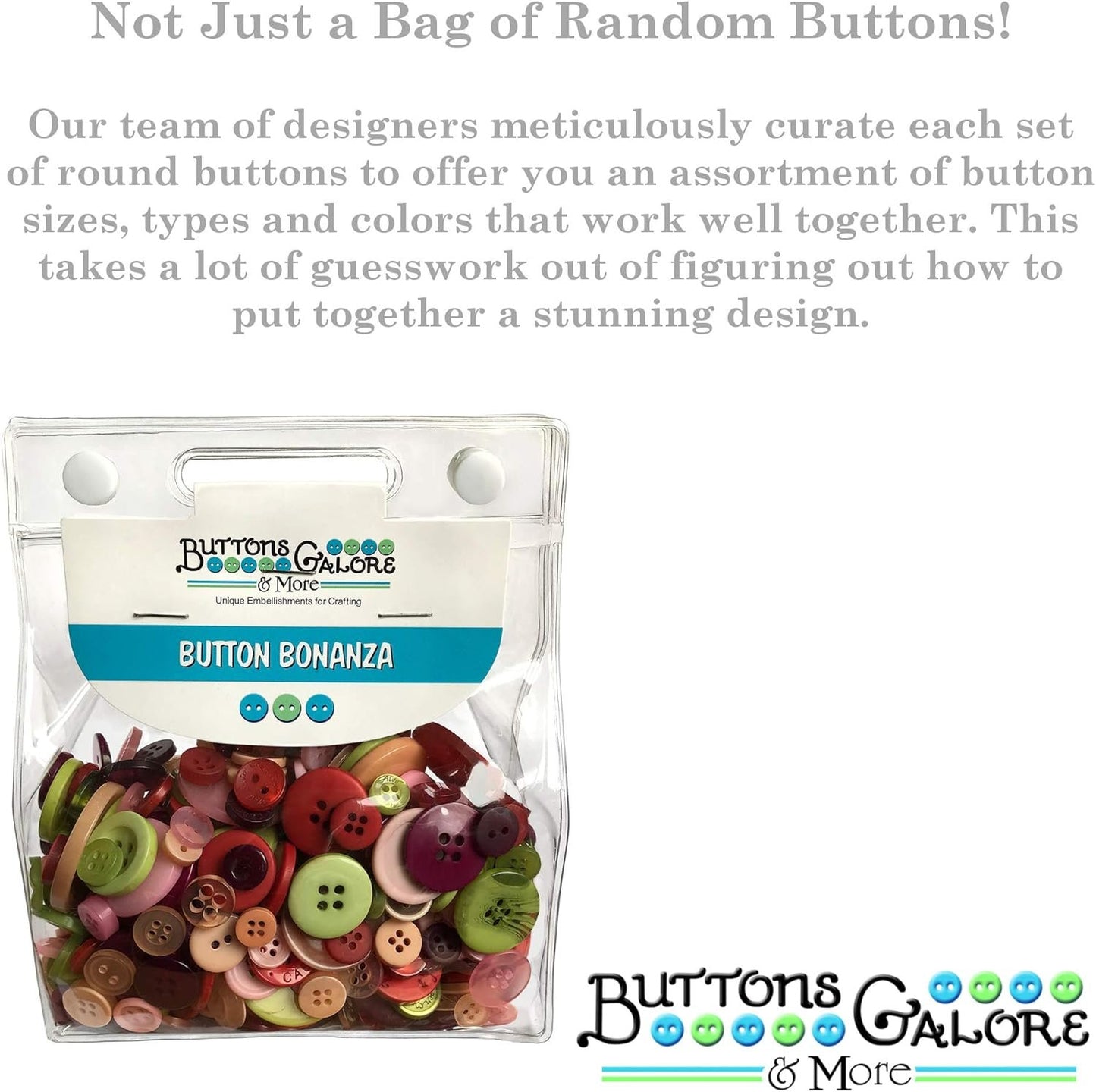 Buttons Galore and More Basics & Bonanza Collection – Extensive Selection of Novelty Round Buttons for DIY Crafts, Scrapbooking, Sewing, Cardmaking, and other Art & Creative Projects