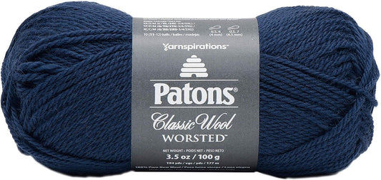 Patons Classic Wool Yarn, Navy Blue