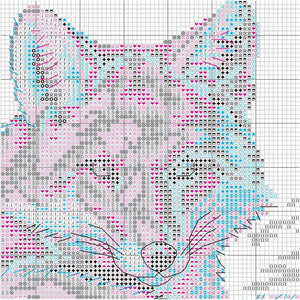 Dimensions Sunlit Fox Counted Cross Stitch Kit, 14 Count Black Aida, 14'' x 11''