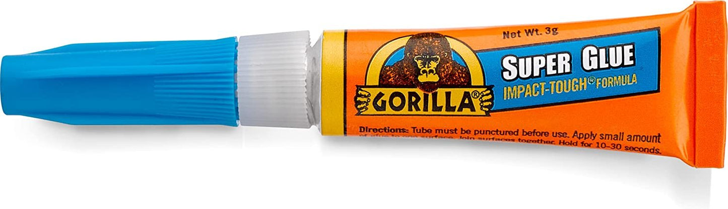 Gorilla Super Glue Two 3 Gram Tubes, Clear, (Pack of 1)