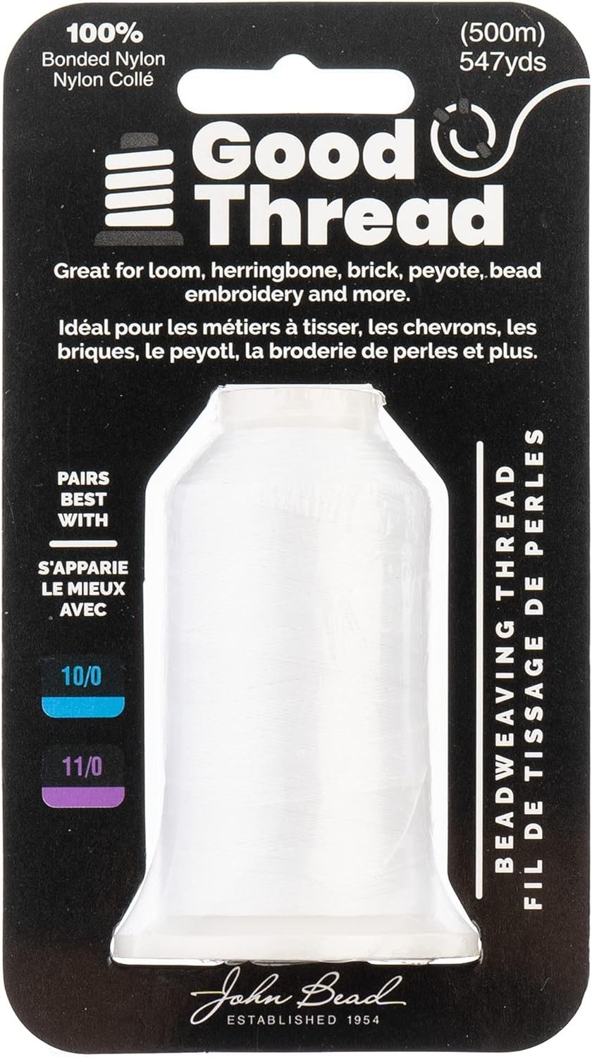 John Bead Good Thread 500m Spool-White