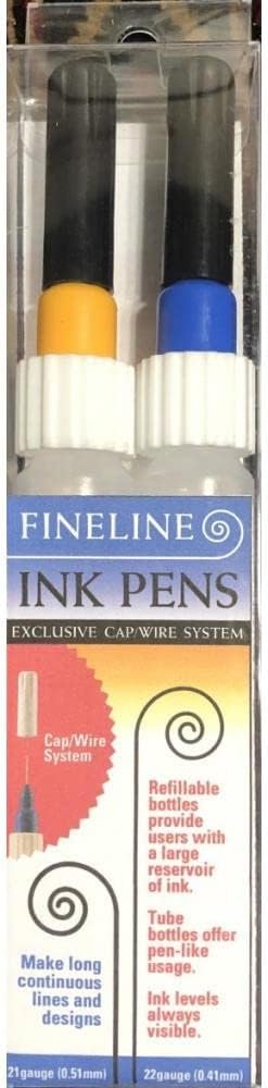 Fineline Applicators Fineline Ink Pen Applicators - Empty 2/Pkg-21 Gauge / 22 Gauge