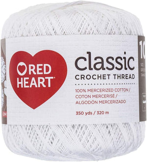 RED HEART Classic Crochet Thread, 10, Victory Red, 900 Foot