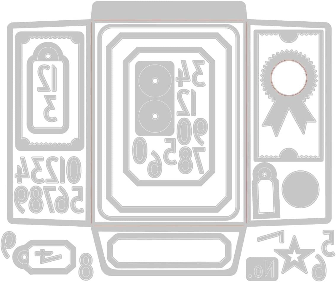 Sizzix Sizzx Thinlits Die Set 45PK Collector by Tim Holtz | 665926 | Chapter 3 2022, One Size, Multicolor