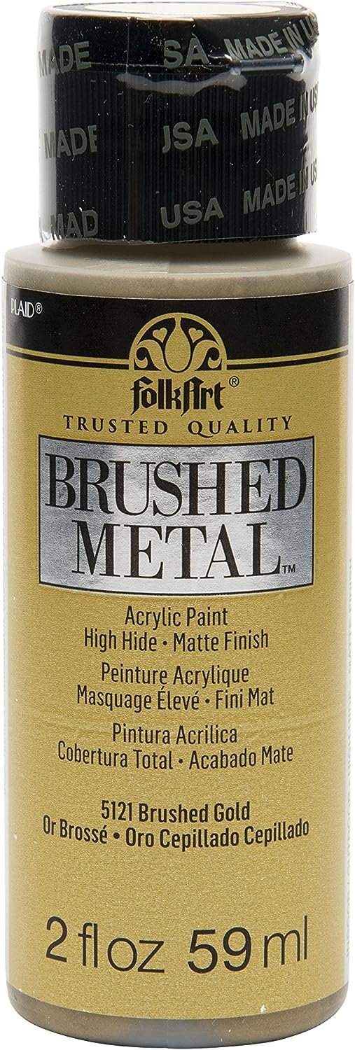 FOLKART Brushed Metal Paint, 2 oz, Pale Silver