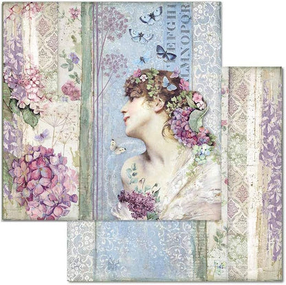 STAMPERIA INTL, KFT (3PL) Paper PAD 12X12 10PK, Hortensia, 10 Designs/1 Each