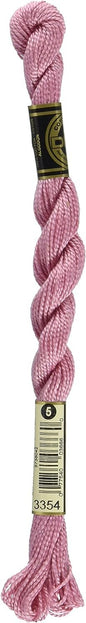 DMC 115 5-3354 Pearl Cotton Thread, Light Dusty Rose, Size 5