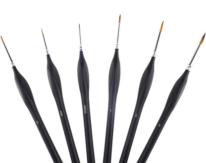 Testors Clear Parts Cement 1-Ounce, Pixiss 6 Fine Detail Miniatures Paint Brushes
