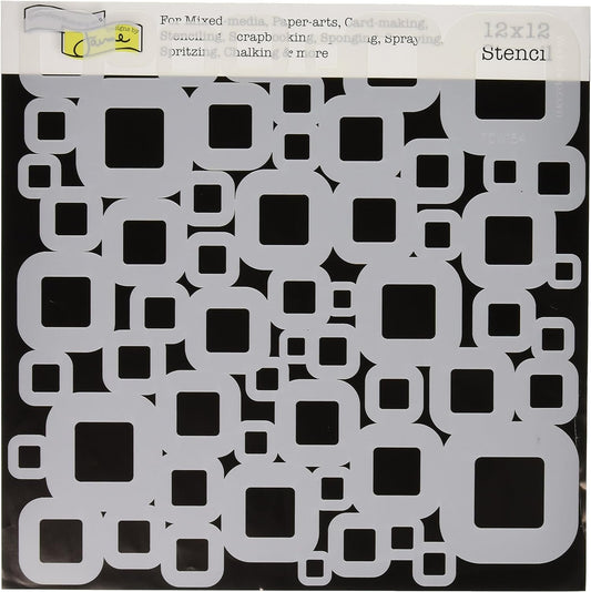 Crafters Workshop Templates 12-Inch by 12-Inch, Retro Squares