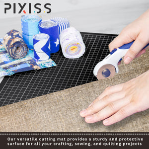Pixiss Self-Healing Rotary Cutting Mat (48"x36") - Sewing Mat for Fabric, Quilting, and Crafts - Non-Slip Surface, Grid Lines, and Durable Design