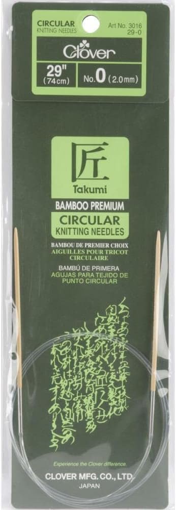 Clover 3016/29-08 Takumi Bamboo Circular 29-Inch Knitting Needles, Size 8