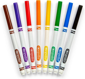 Crayola Original Marker Set, Fine Tip, Assorted Classic Colors, Set of 8, Model:58-7709