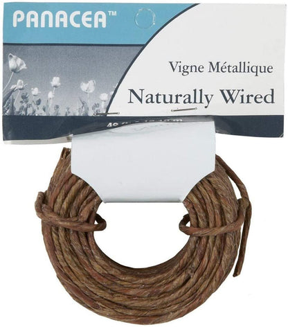 Darice Naturally Wrapped Vine Covered Craft Wire Rope with Rustic Feel for Wedding Crowns Woodland Crowns Head Wreaths Floral Arranging DIY Projects and Decorating 40 feet Brown