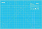 OLFA 12" x 18" Self Healing Rotary Cutting Mat (RM-CG/AQA) - Double Sided 12x18 Inch Cutting Mat with Grid for Fabric, Sewing, Quilting, & Crafts, Designed for Use with Rotary Cutters (Aqua)