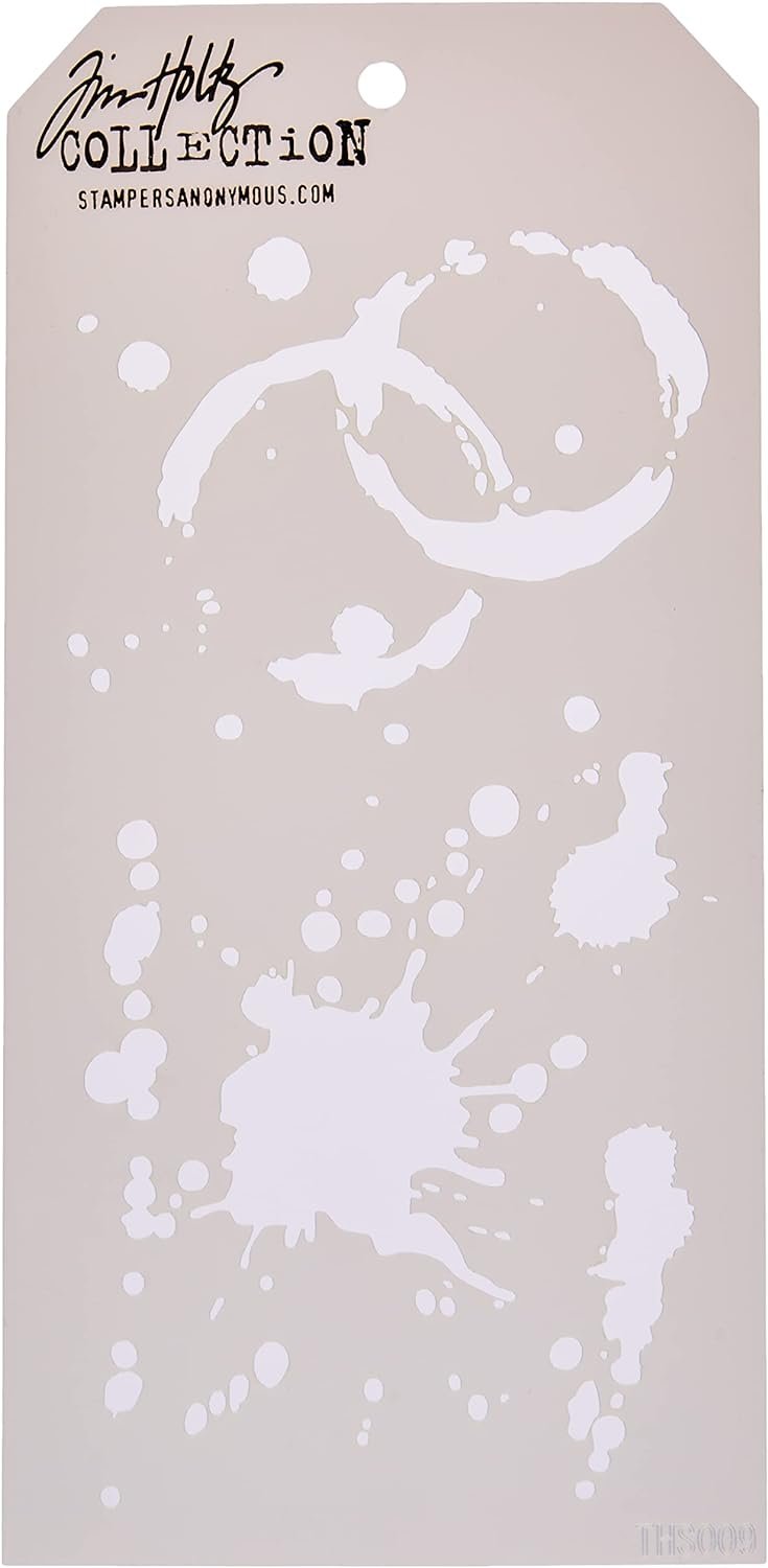 Stampers Anonymous Tim Holtz Layered Stencil 4.125"X8.5", Splatters