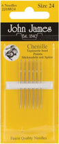 John James Chenille Hand Needles-Size 24 6/Pkg -JJ188-24