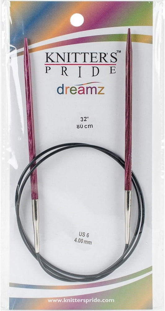 Knitter's Pride-Dreamz Fixed Circular Needles 32", Size 6/4mm