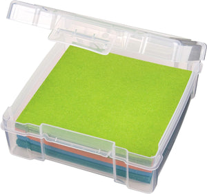 ArtBin 6953AB ClearView 6" x 6" Box Art & Craft Organizer, [1] Plastic Storage Case, Clear