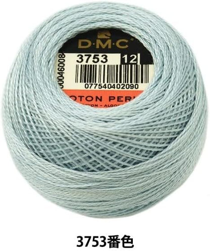 DMC 116 12-3753 Pearl Cotton Thread Balls, Ultra Very Light Antique Blue, Size 12