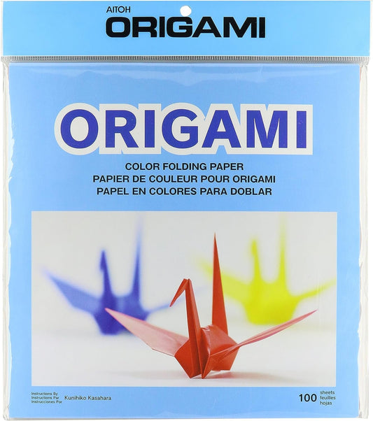 Aitoh Origami Paper 9.75"X9.75" 100/Pkg, Assorted Colors