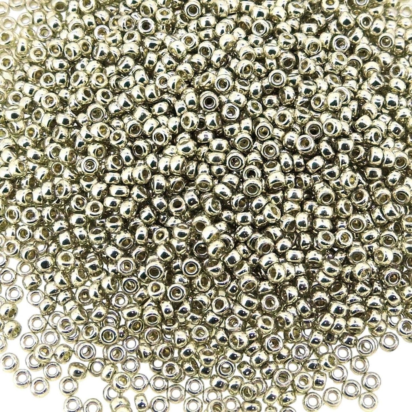 Round Rocaille's Seed Beads Size 15/0 8.2g Duracoat Galvanized Silver 15-4201