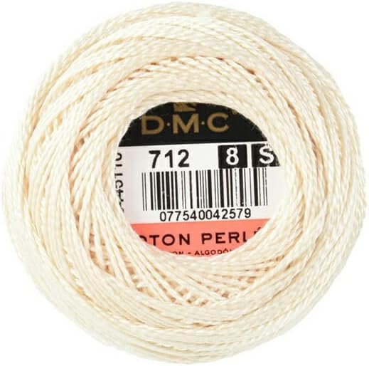 DMC 116 8-712 Pearl Cotton Thread Balls, Cream, Size 8