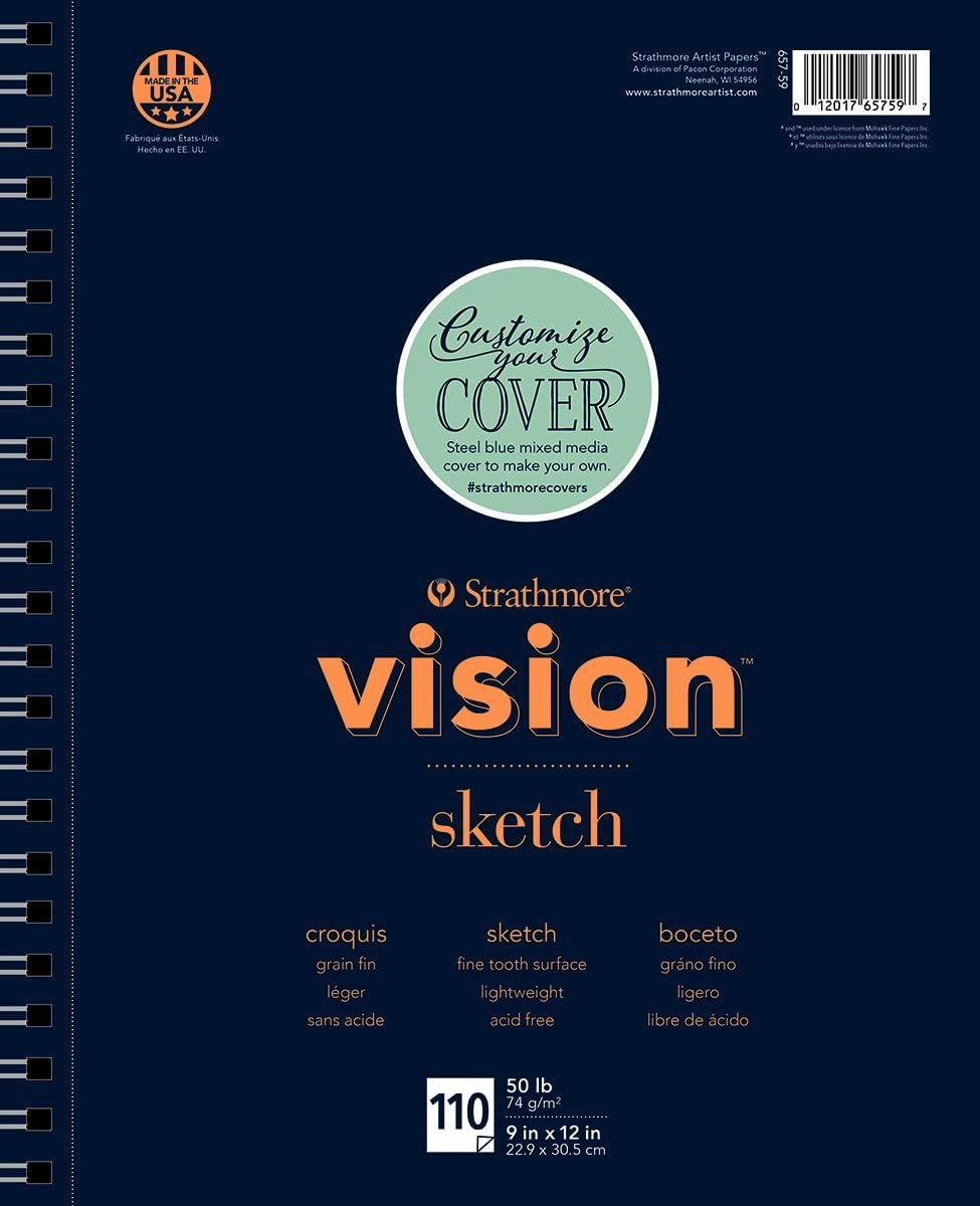 Strathmore Vision Vellum Mixed Media Pad 5.5"X8.5"-98lb, 70 Sheets -62662550