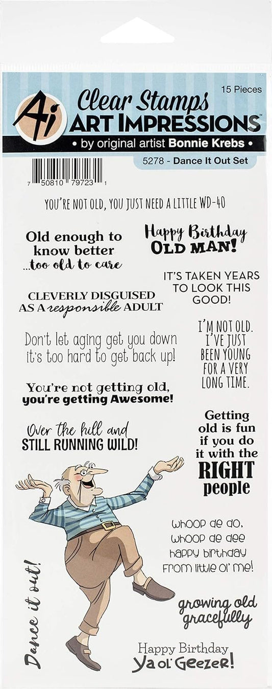 ART IMPRESSIONS LAUGH LINES STAMP DANCE