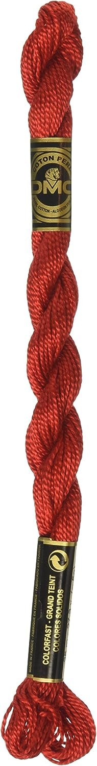 DMC 115 5-817 Pearl Cotton Thread, Very Dark Coral Red, Size 5